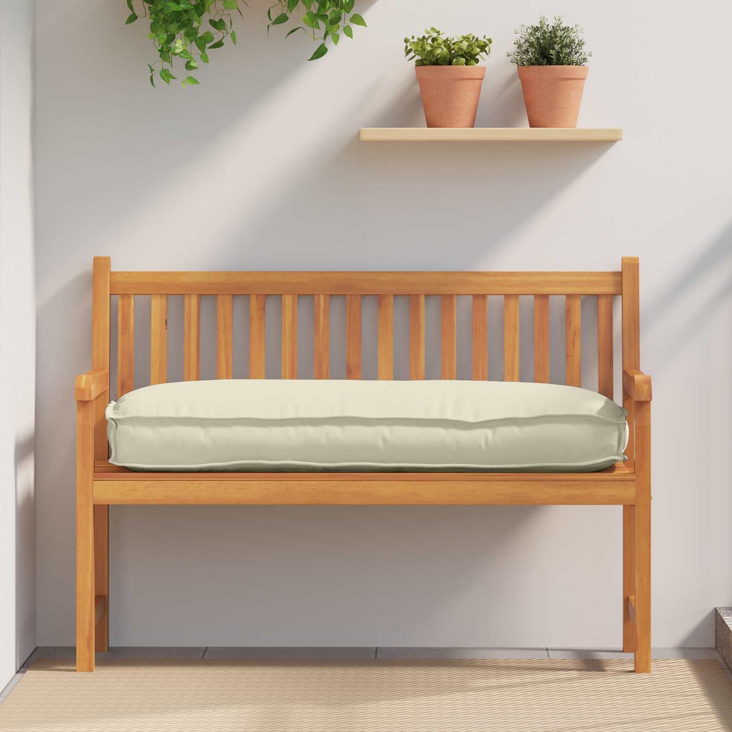 Cuscino Crema 120 x 50 x 12 cm Tessuto Oxford | homemem39