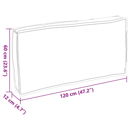 Cuscino Antracite 120 x 60 x 12 cm Tessuto Oxford | homemem39