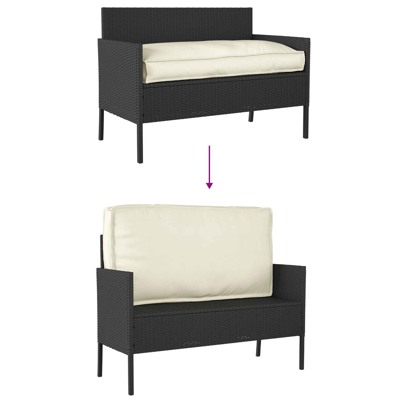Cuscino Crema 120 x 60 x 12 cm Tessuto Oxford | homemem39