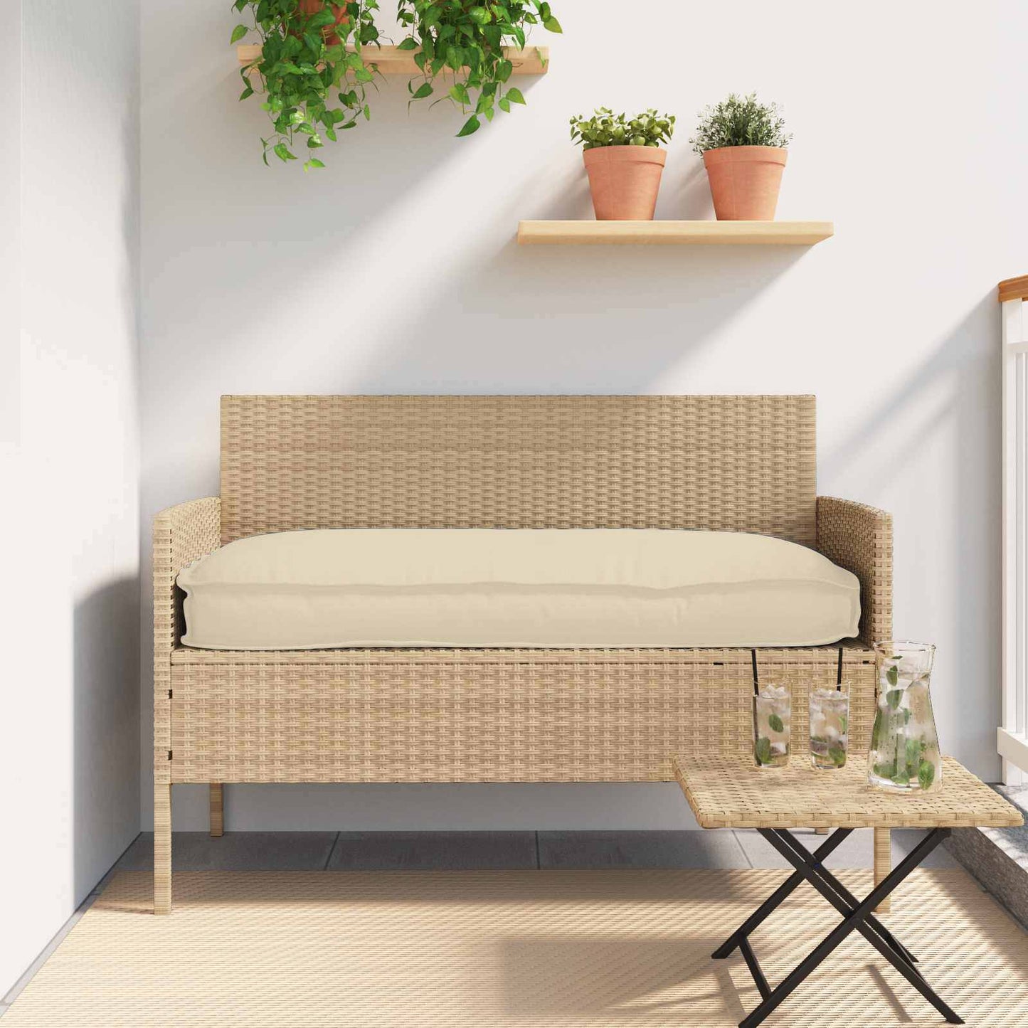 Cuscino Beige 120 x 60 x 12 cm Tessuto Oxford | homemem39