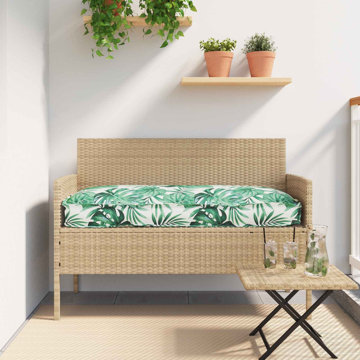 Cuscino Motivo Foglia 120 x 60 x 12 cm Tessuto Oxford Foglia | homemem39