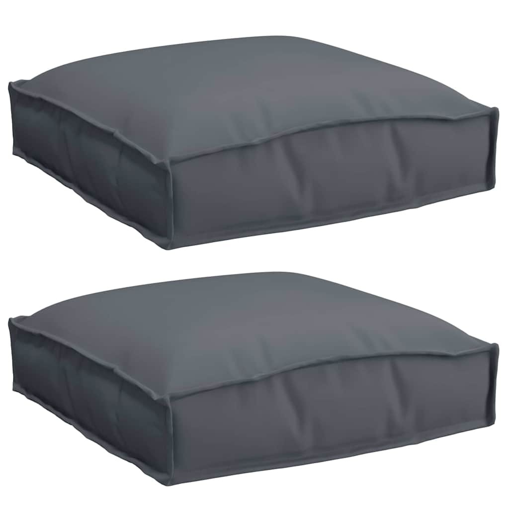 Cuscino 2 pcs Antracite 40 x 40 x 8 cm Tessuto Oxford | homemem39