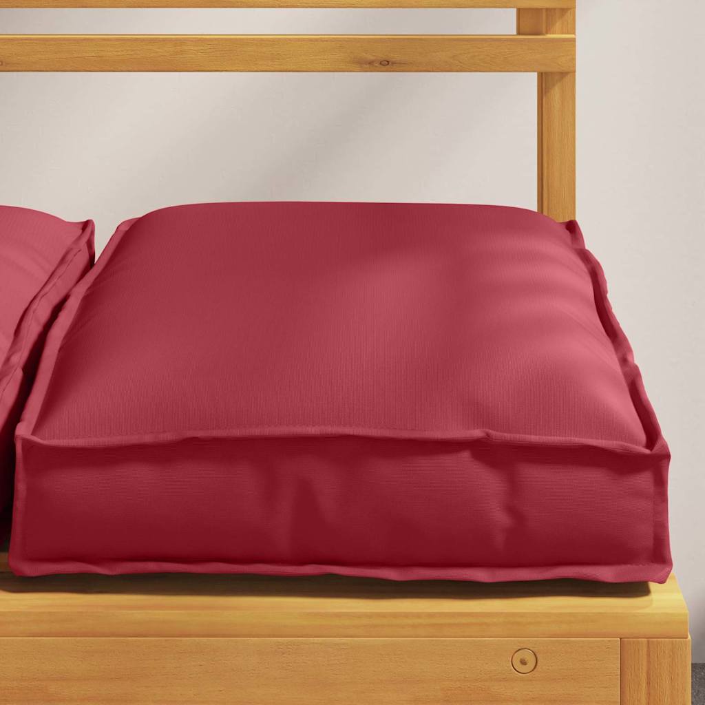 Cuscino 2 pcs Rosso Vino 40 x 40 x 8 cm Tessuto Oxford | homemem39