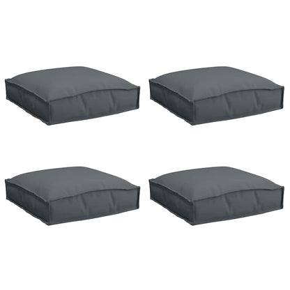 Cuscino 4 pcs Antracite 40 x 40 x 8 cm Tessuto Oxford | homemem39
