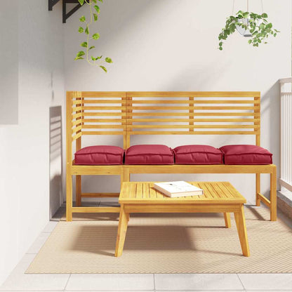 Cuscino 4 pcs Rosso Vino 40 x 40 x 8 cm Tessuto Oxford | homemem39