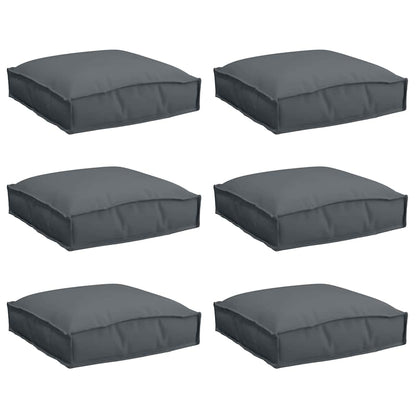 Cuscino 6 pcs Antracite 40 x 40 x 8 cm Tessuto Oxford | homemem39