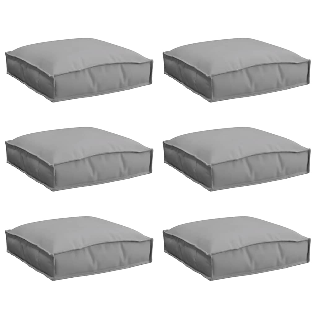 Cuscino 6 pcs Grigio 40 x 40 x 8 cm Tessuto Oxford | homemem39