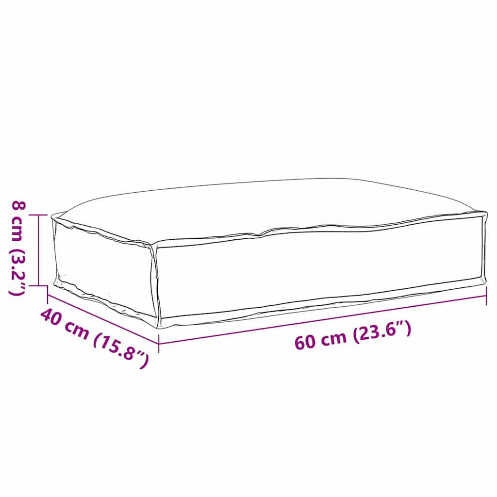 Cuscino Antracite 60 x 40 x 8 cm Tessuto Oxford | homemem39