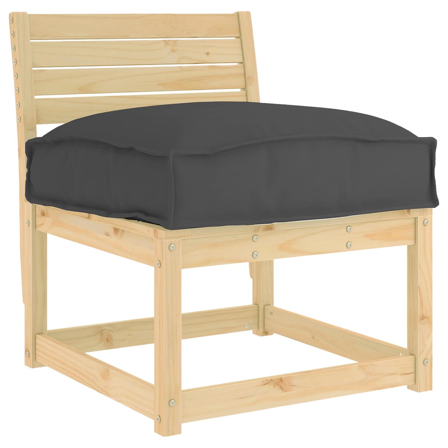 Cuscino Nero 60 x 40 x 8 cm Tessuto Oxford | homemem39