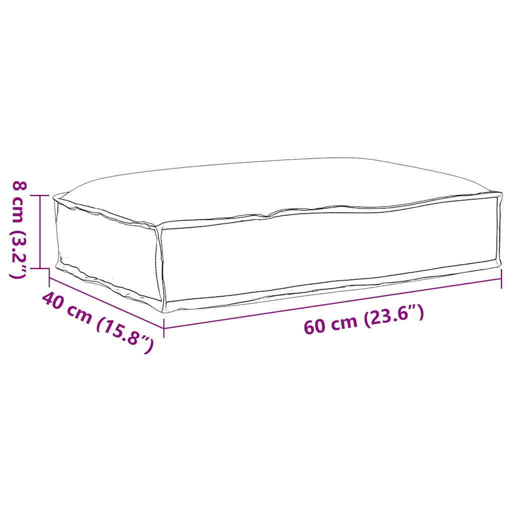 Cuscino Blu Reale 60 x 40 x 8 cm Tessuto Oxford | homemem39