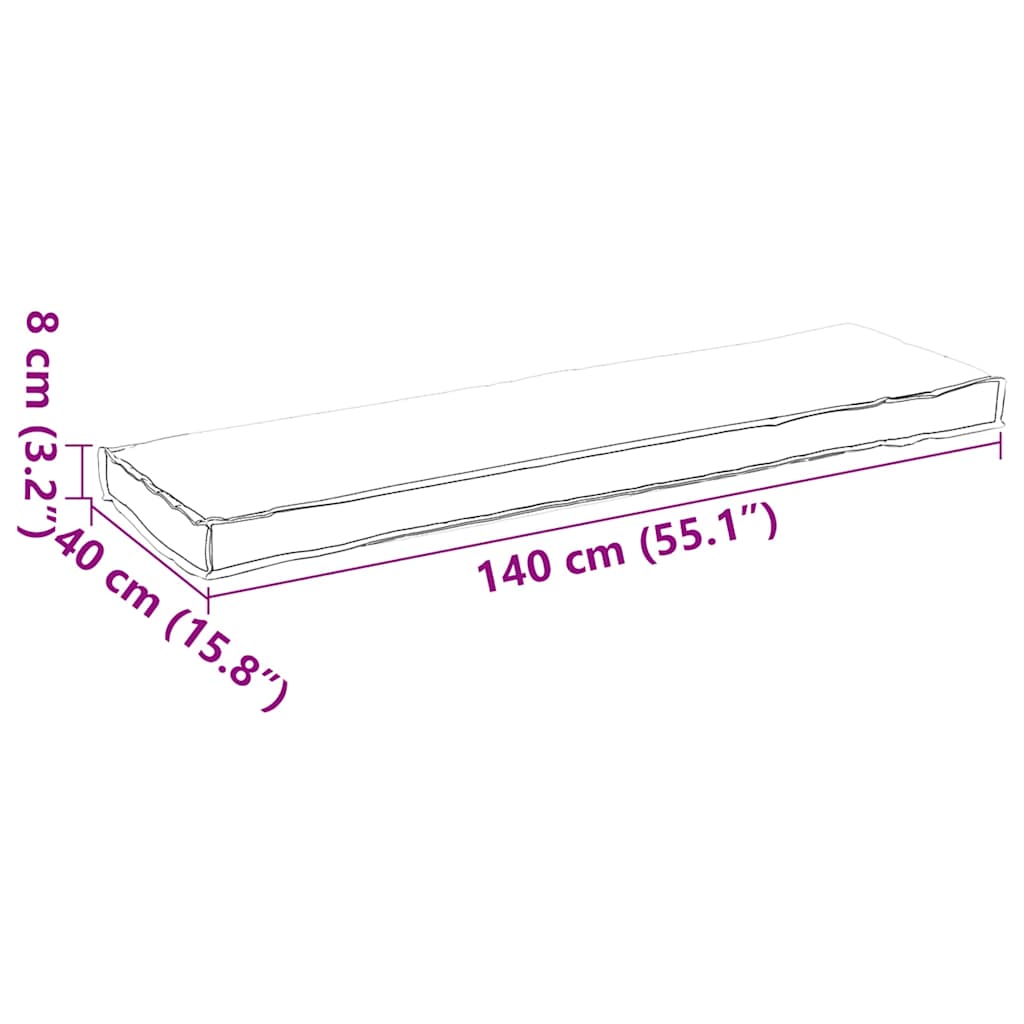 Cuscino Crema 140 x 40 x 8 cm Tessuto Oxford | homemem39