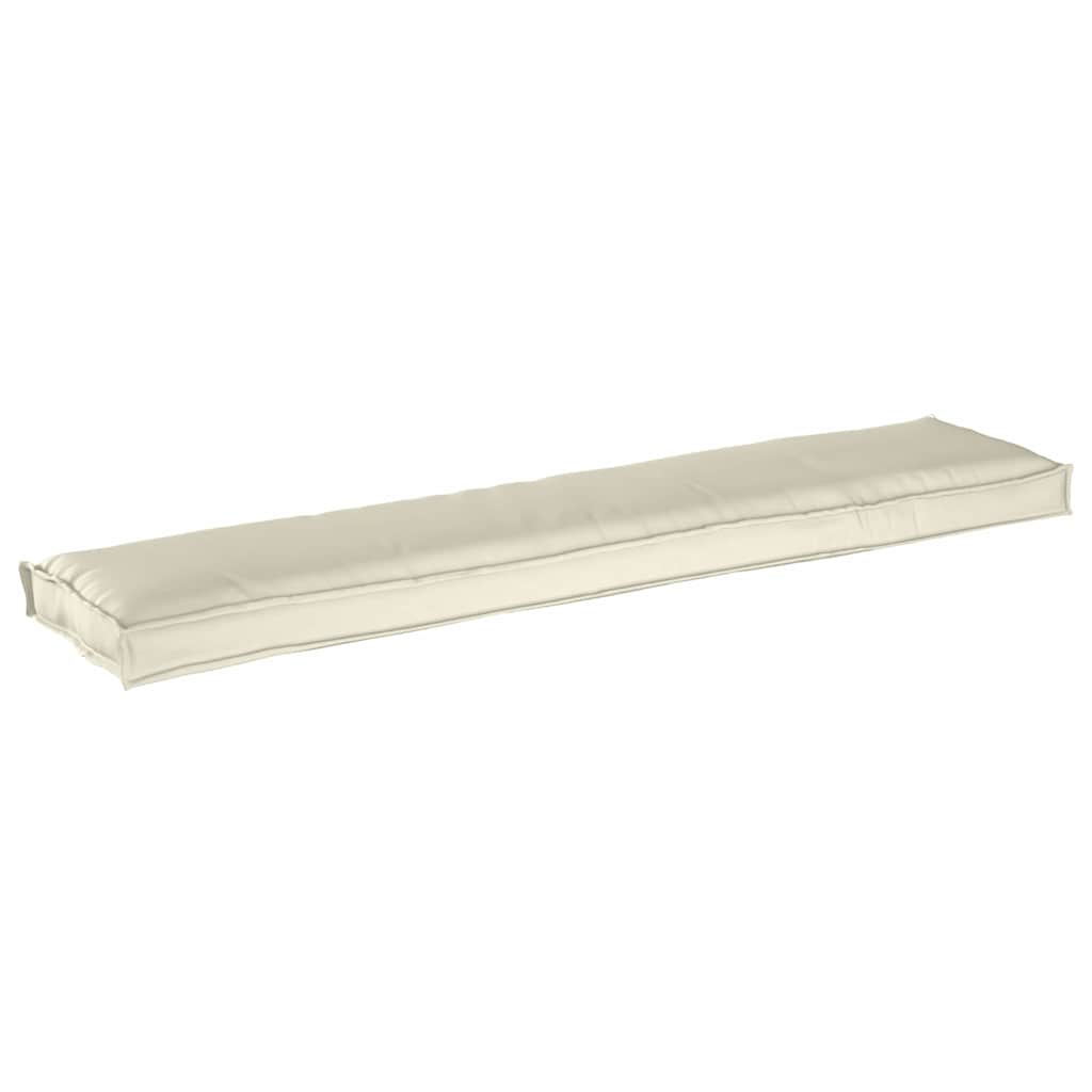Cuscino per pallet Crema 180 x 40 x 8 cm Tessuto Oxford