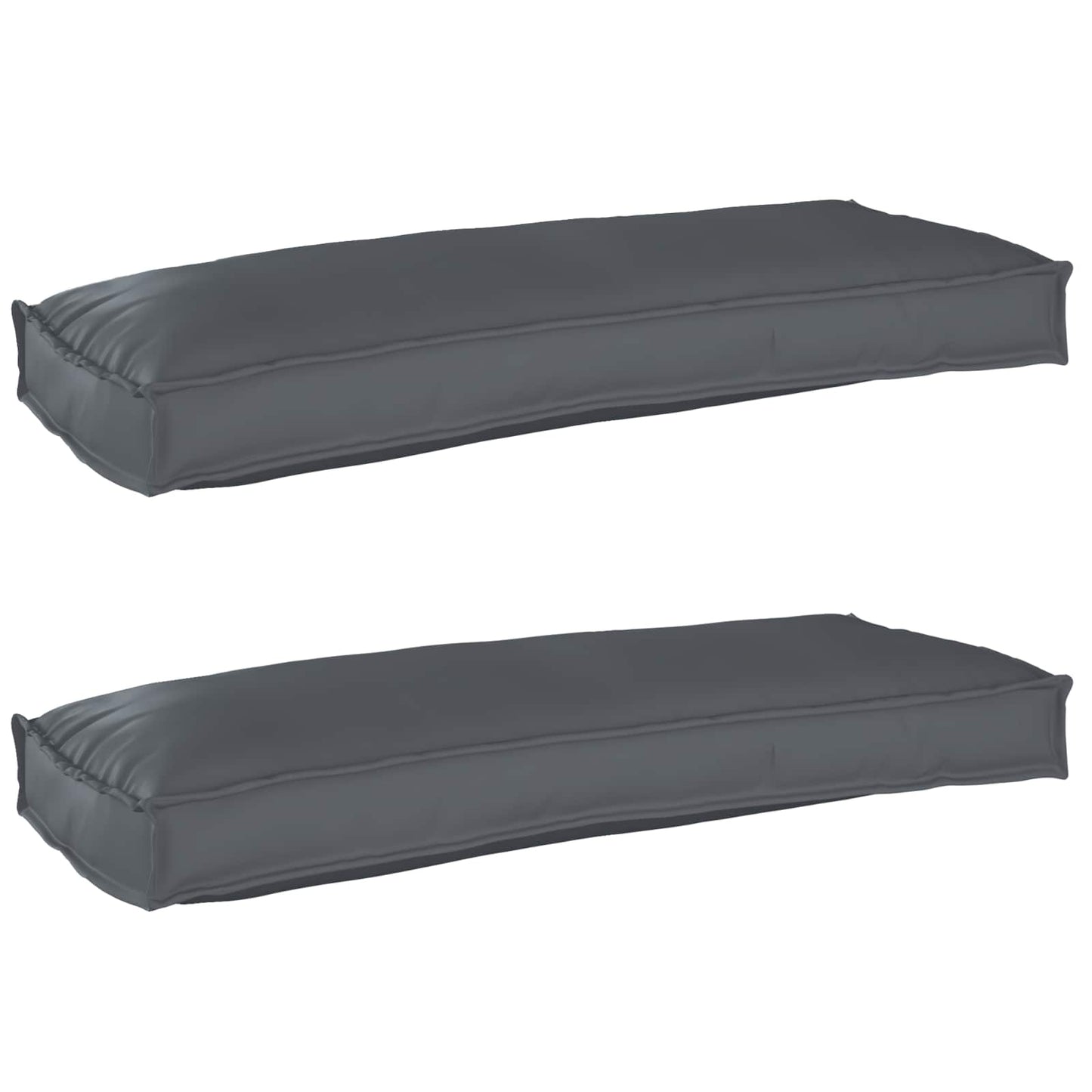 Set di Cuscini per Pallet 2 pcs Antracite 100 x 40 x 8 cm | homemem39
