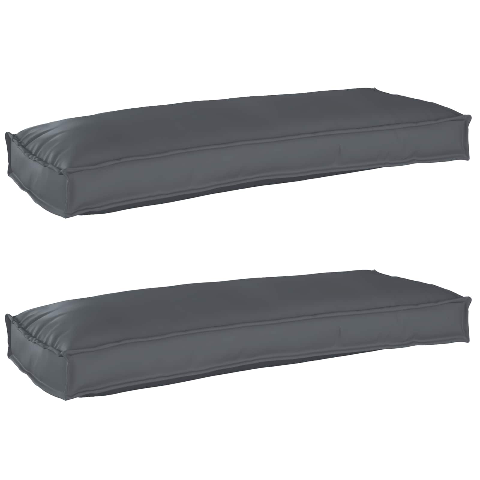 Set di Cuscini per Pallet 2 pcs Antracite 100 x 40 x 8 cm | homemem39