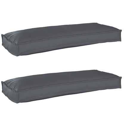 Set di Cuscini per Pallet 2 pcs Antracite 100 x 40 x 8 cm | homemem39