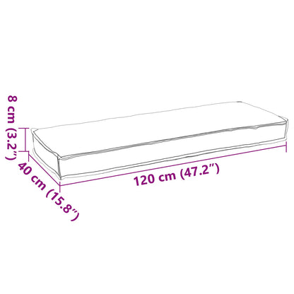 Set di Cuscini per Pallet 2 pcs Antracite 120 x 40 x 8 cm | homemem39