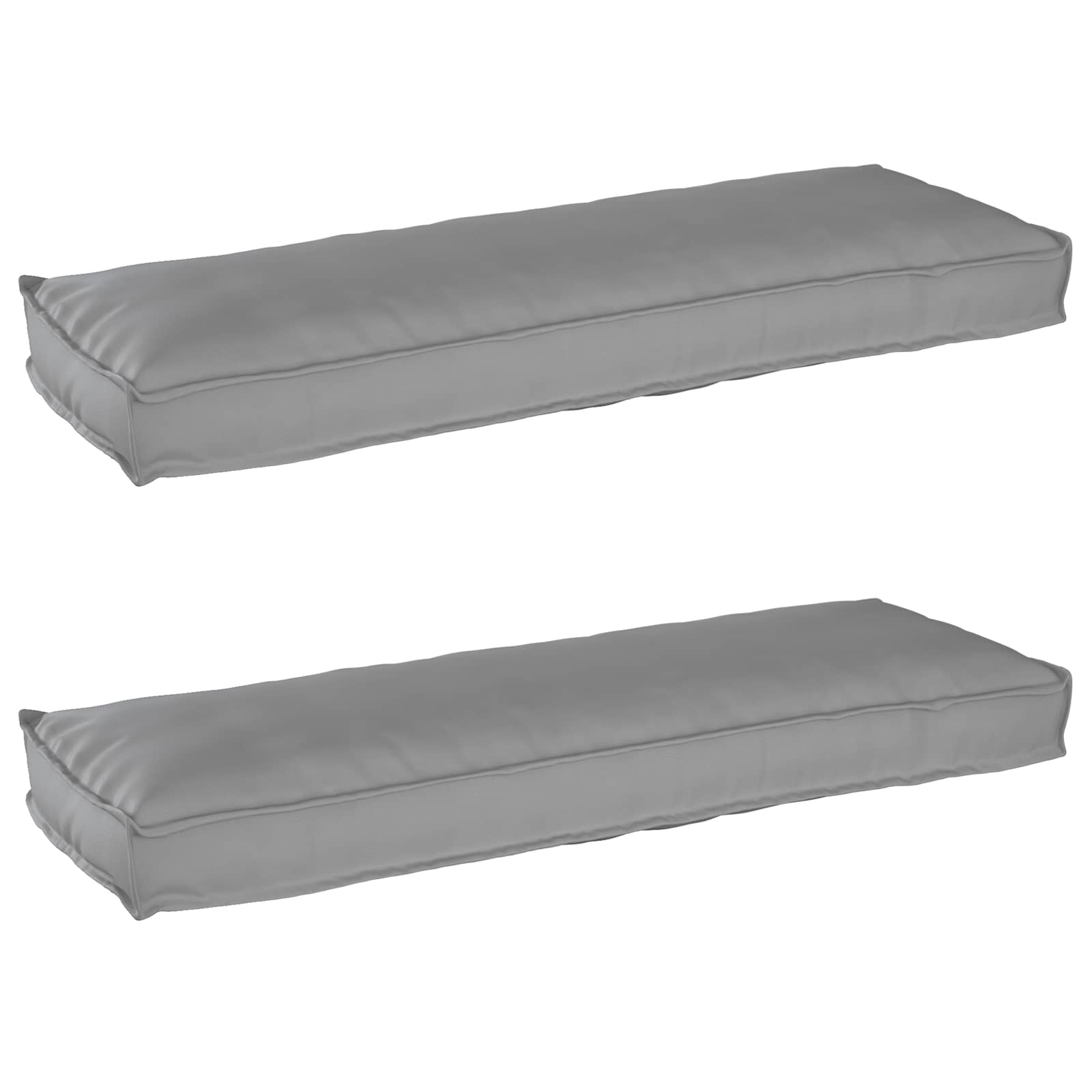 Set di Cuscini per Pallet 2 pcs Grigio 120 x 40 x 8 cm | homemem39