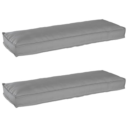 Set di Cuscini per Pallet 2 pcs Grigio 120 x 40 x 8 cm | homemem39