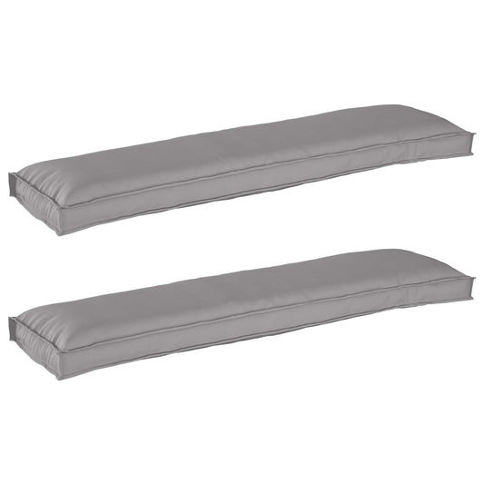 Set di Cuscini per Pallet 2 pcs Grigio 150 x 40 x 8 cm | homemem39