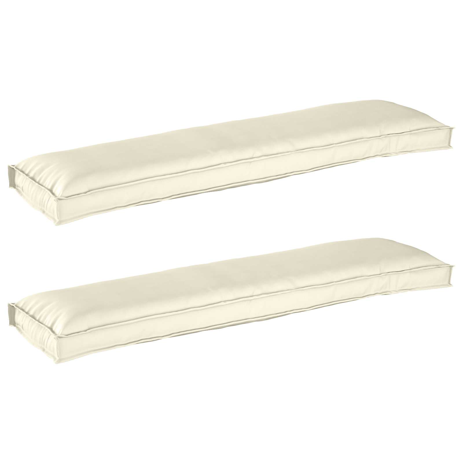 Set di Cuscini per Pallet 2 pcs Crema 150 x 40 x 8 cm | homemem39