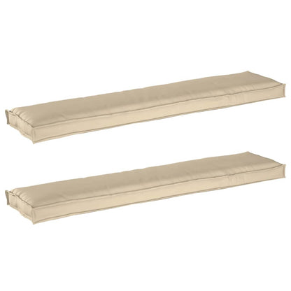 Set di Cuscini per Pallet 2 pcs Beige 180 x 40 x 8 cm | homemem39