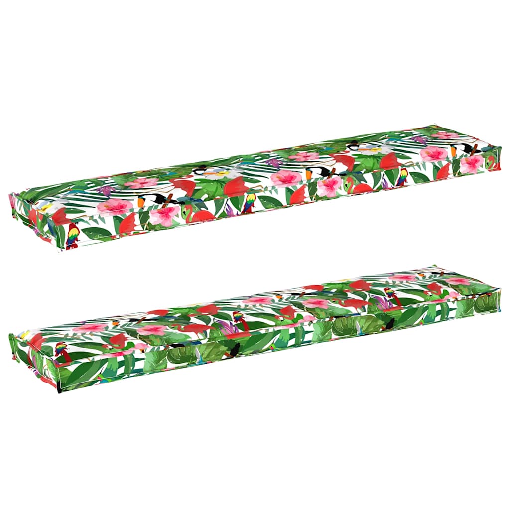Set di Cuscini per Pallet Floreale 2 pcs Giungla Tropicale | homemem39