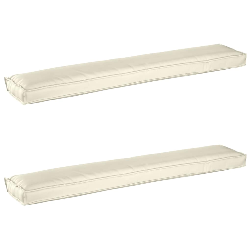 Set di Cuscini per Pallet 2 pcs Crema 200 x 40 x 8 cm | homemem39