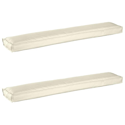 Set di Cuscini per Pallet 2 pcs Crema 200 x 40 x 8 cm | homemem39