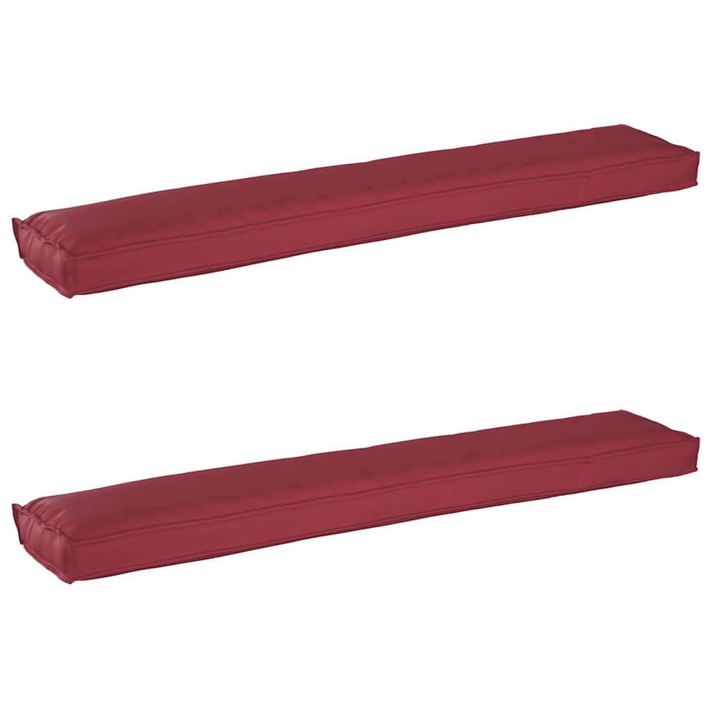 Set di Cuscini per Pallet 2 pcs Rosso Vino 200 x 40 x 8 cm | homemem39