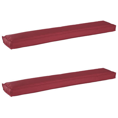 Set di Cuscini per Pallet 2 pcs Rosso Vino 200 x 40 x 8 cm | homemem39