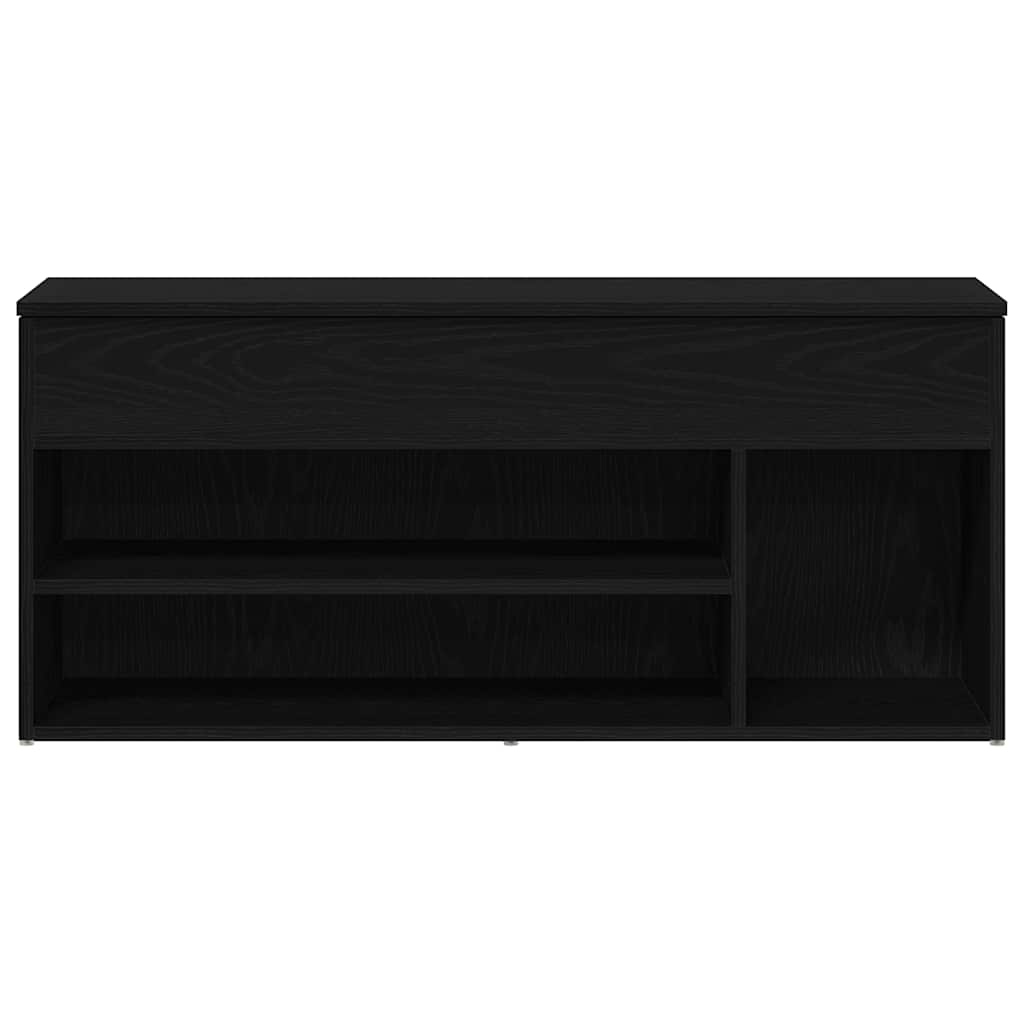 Scarpiera Rovere Nero 102x30,5x45 cm in Legno Multistrato - homemem39