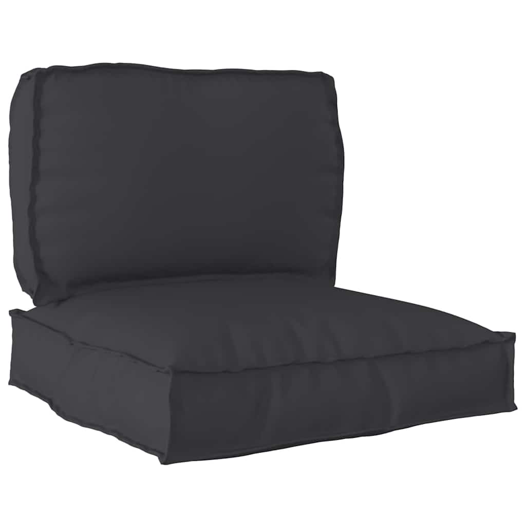 Set di Cuscini per Pallet 2 pcs Nero Tessuto Oxford | homemem39