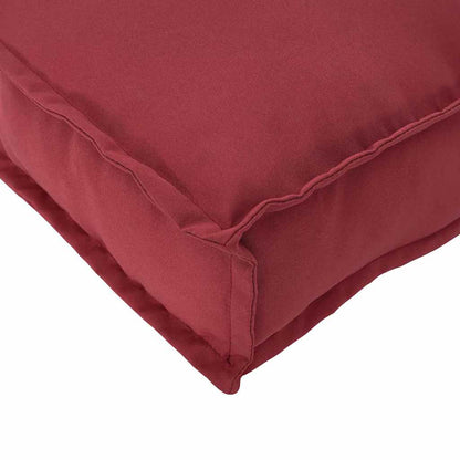 Set di Cuscini per Pallet 2 pcs Rosso Vino Tessuto Oxford | homemem39