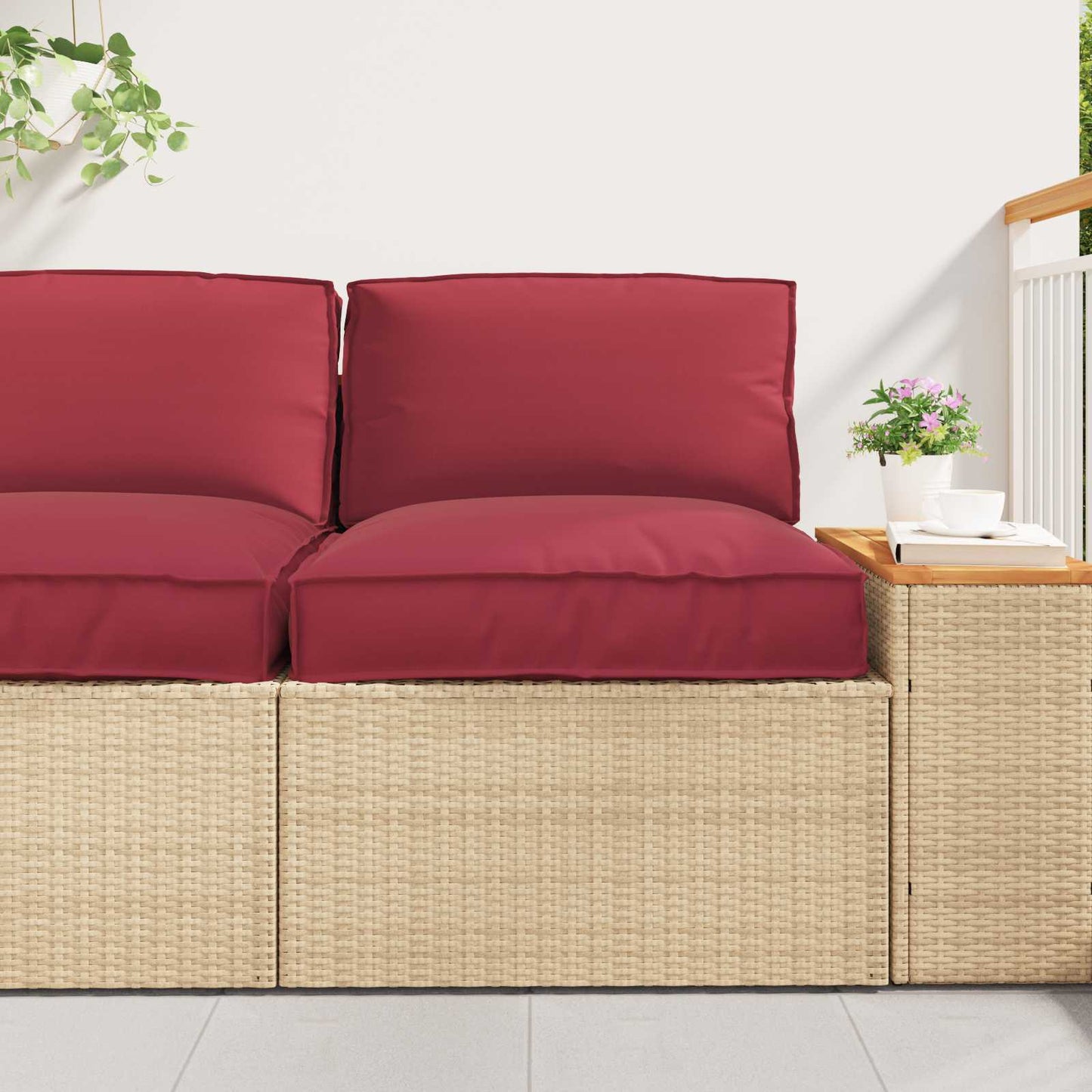 Set di Cuscini per Pallet 2 pcs Nero Tessuto Oxford | homemem39