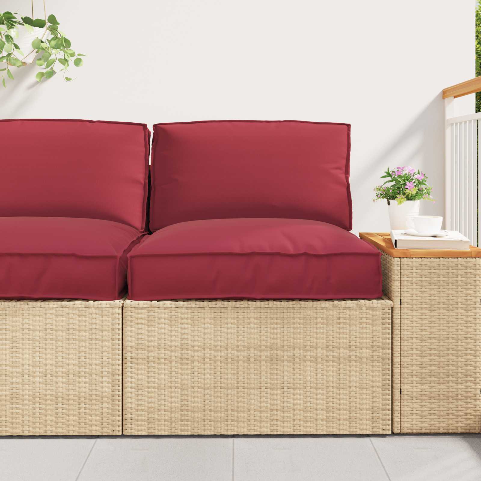 Set di Cuscini per Pallet 2 pcs Nero Tessuto Oxford | homemem39