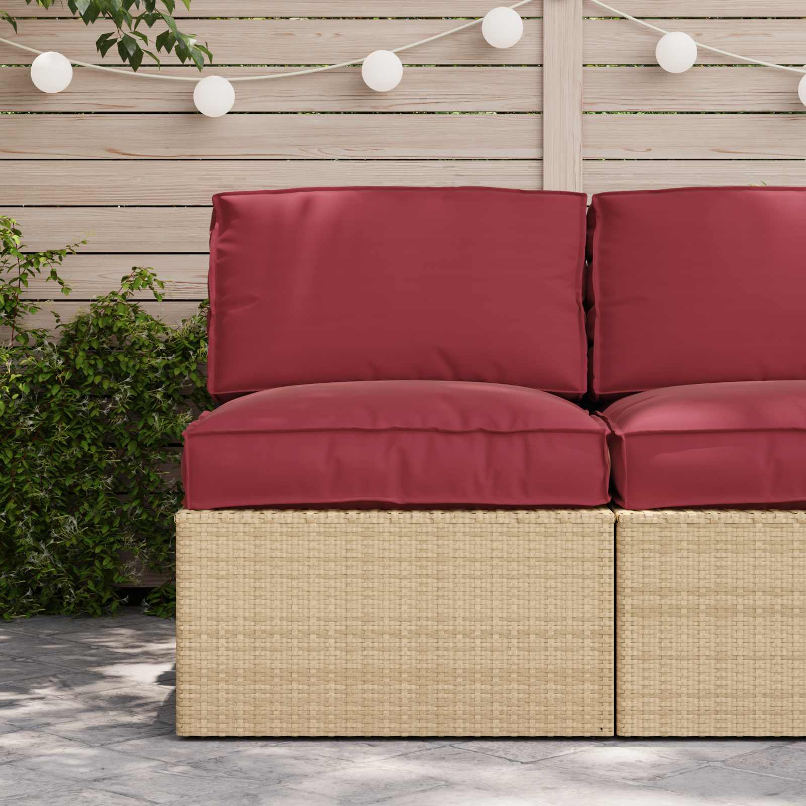 Set di Cuscini per Pallet 2 pcs Nero Tessuto Oxford | homemem39
