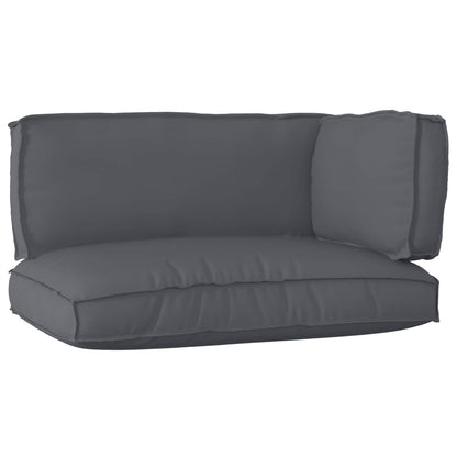 Set di Cuscini per Pallet 3 pcs Antracite Tessuto Oxford | homemem39