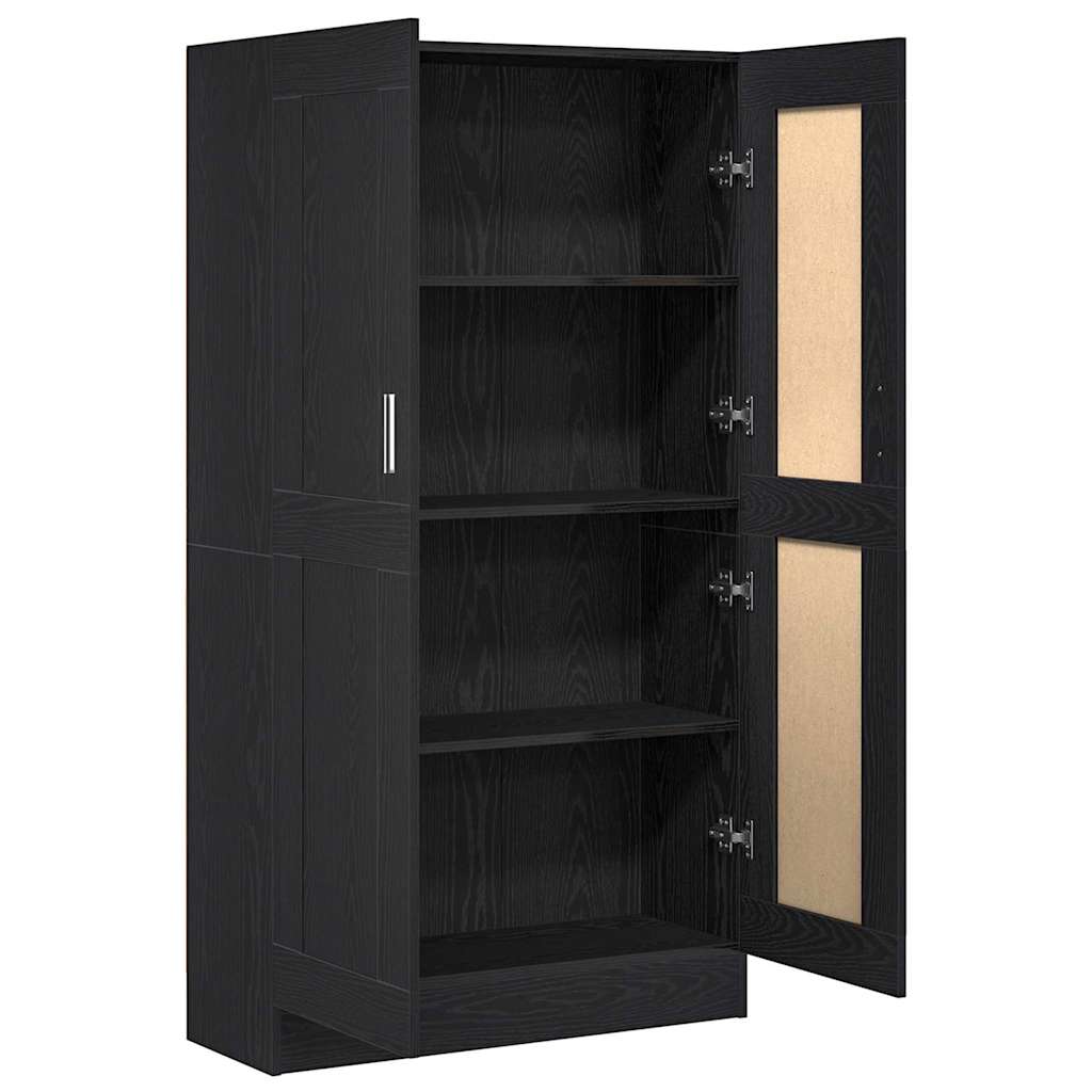 Armadio per Libri Rovere Nero 82,5 x 30,5 x 150 cm | homemem39