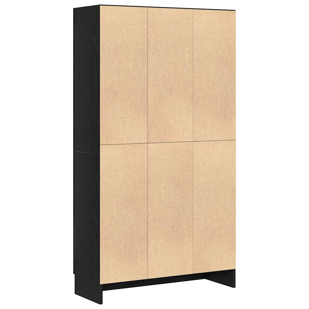 Armadio per Libri Rovere Nero 82,5 x 30,5 x 150 cm | homemem39