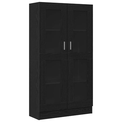 Armadio per Libri Rovere Nero 82,5 x 30,5 x 150 cm