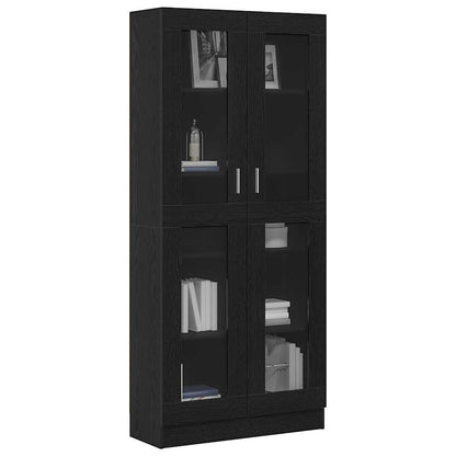 Armadio per Libri Rovere nero 82,5 x 30,5 x 185 cm | homemem39