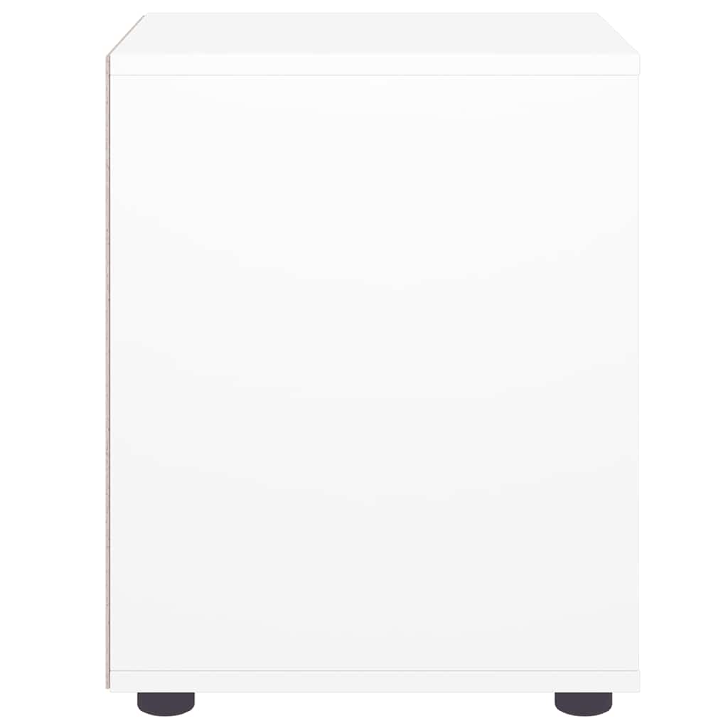 Comodino VISNES Bianco 45x40x50 cm in Legno Multistrato - homemem39