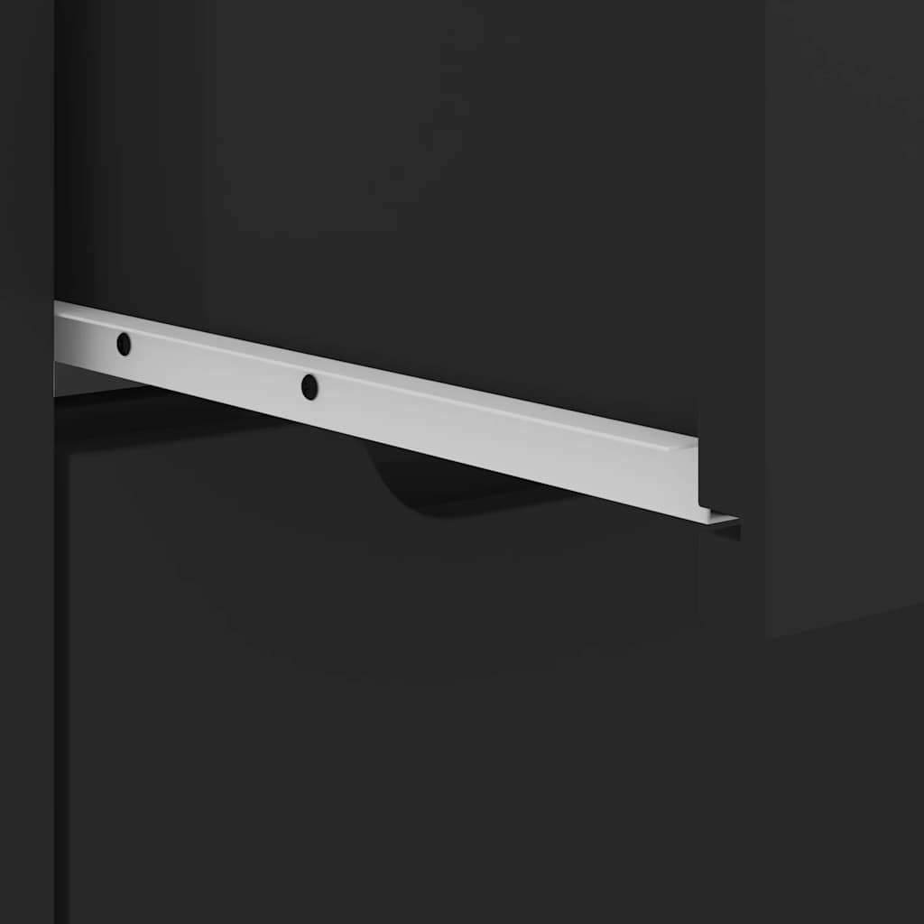 Comodino VISNES Nero 45x40x50 cm in Legno Multistrato - homemem39