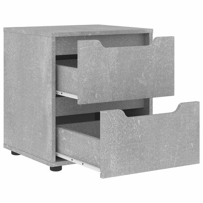 Comodino VISNES Grigio Cemento 45x40x50 cm in Legno Multistrato - homemem39