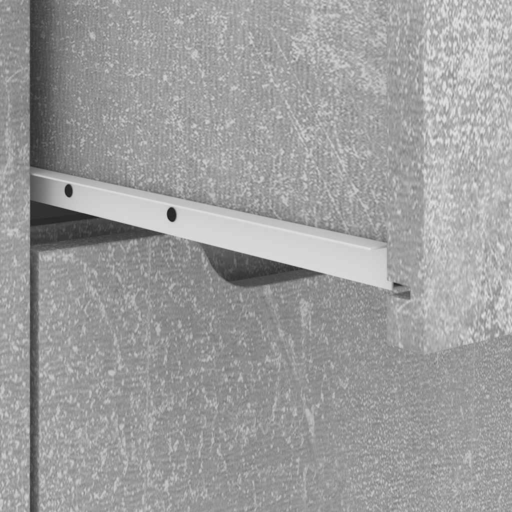 Comodino VISNES Grigio Cemento 45x40x50 cm in Legno Multistrato - homemem39