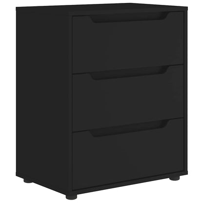 Credenza VISNES Nera 60x40x73 cm in Legno Multistrato