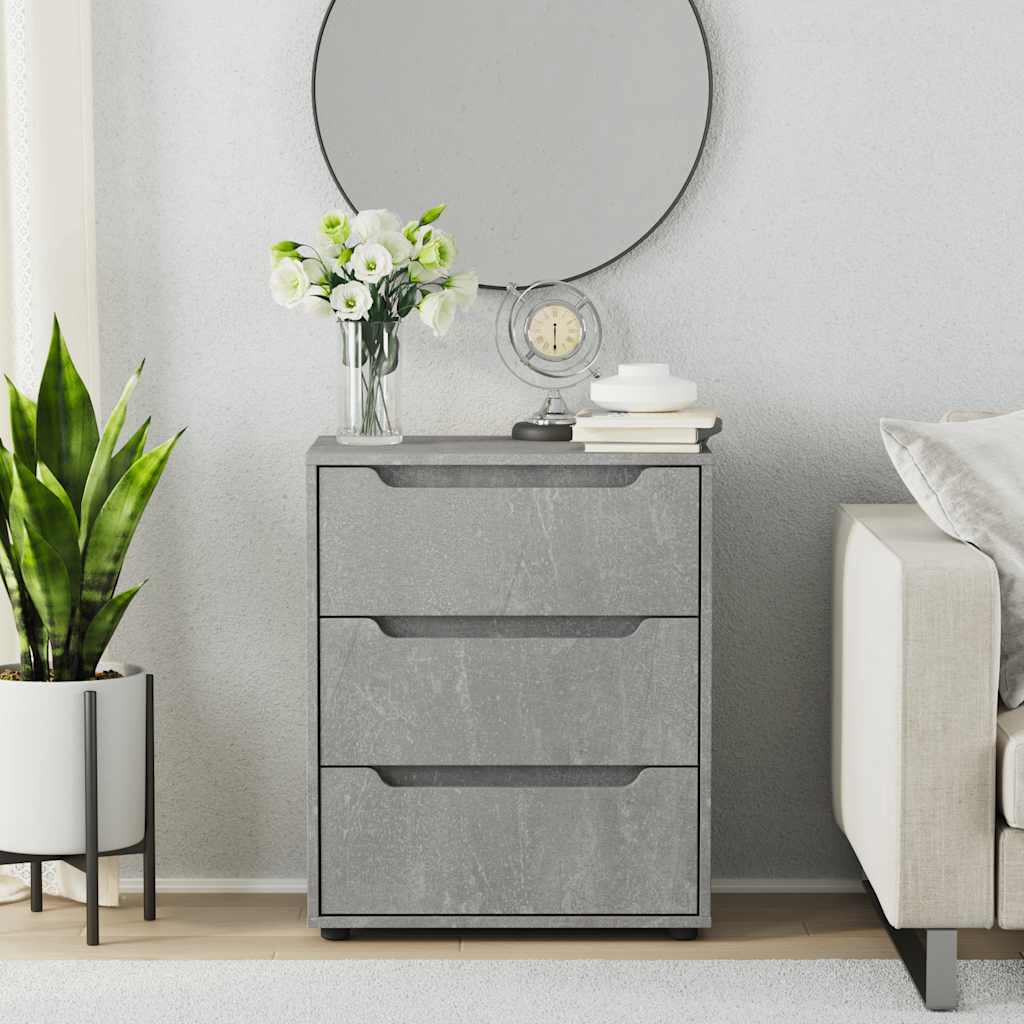 Credenza VISNES Grigio Cemento 60x40x73 cm in Legno Multistrato - homemem39