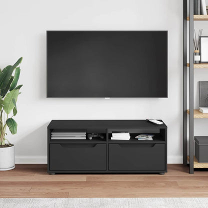 Mobile TV VISNES Nero 100x40x38 cm in Legno Multistrato - homemem39