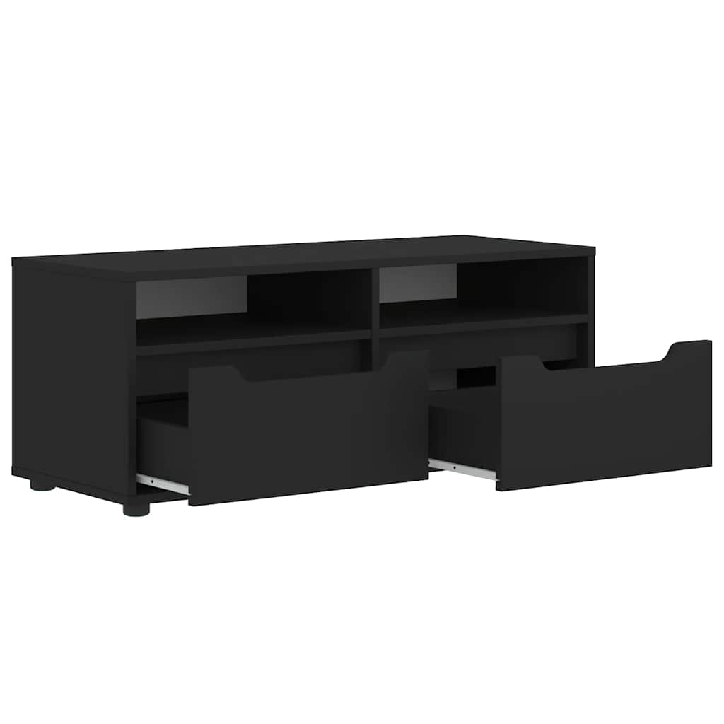 Mobile TV VISNES Nero 100x40x38 cm in Legno Multistrato - homemem39