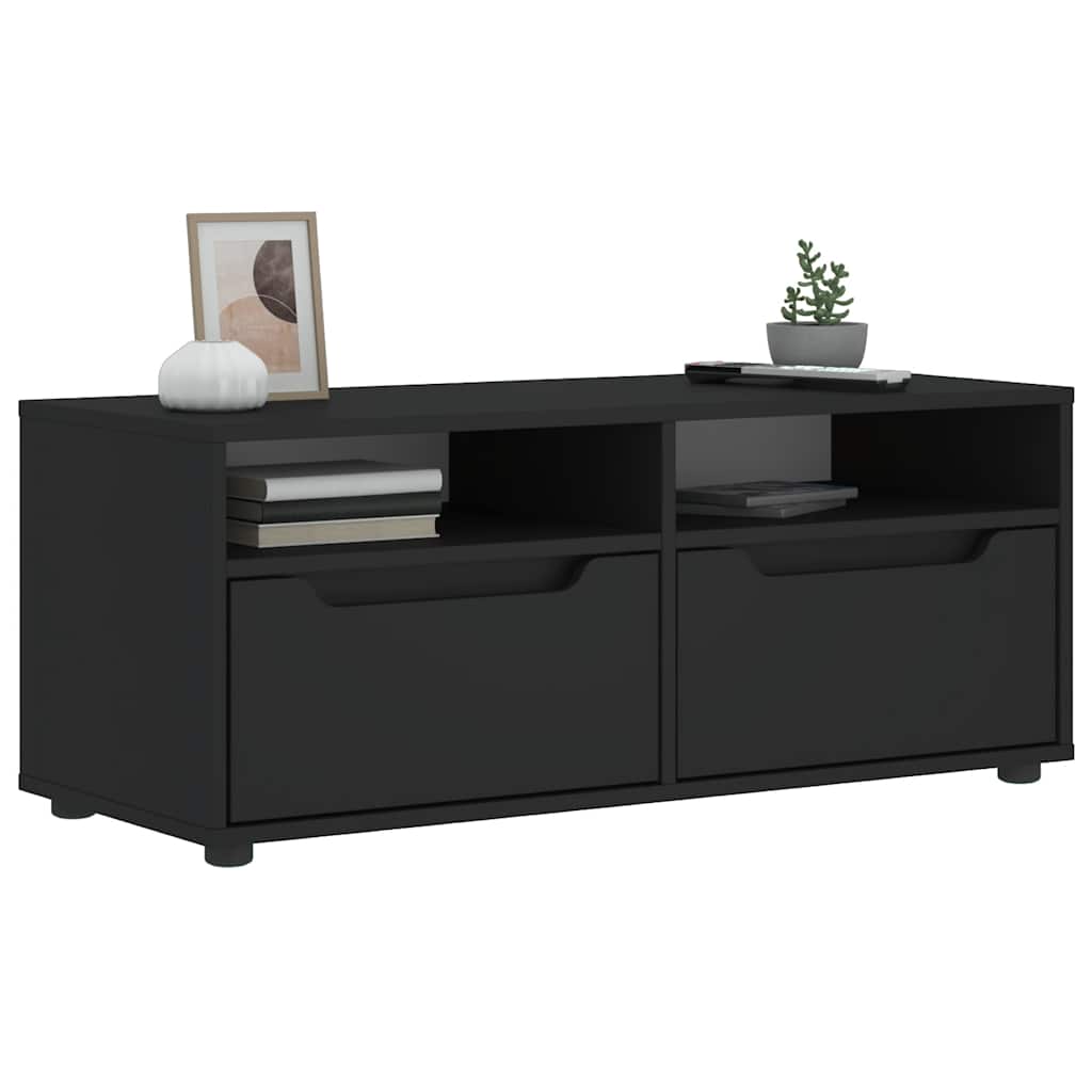 Mobile TV VISNES Nero 100x40x38 cm in Legno Multistrato - homemem39